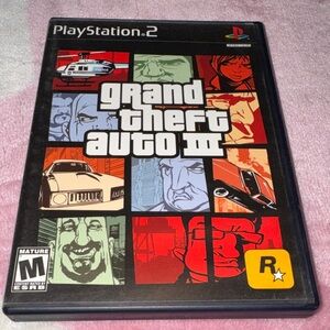Sony PlayStation 2 Grand Theft Auto III - Black and Red